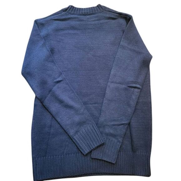 Amazon Sweater Women's Small Navy Blue American Flag Patriotic Crew Neck - Picture 2 of 4